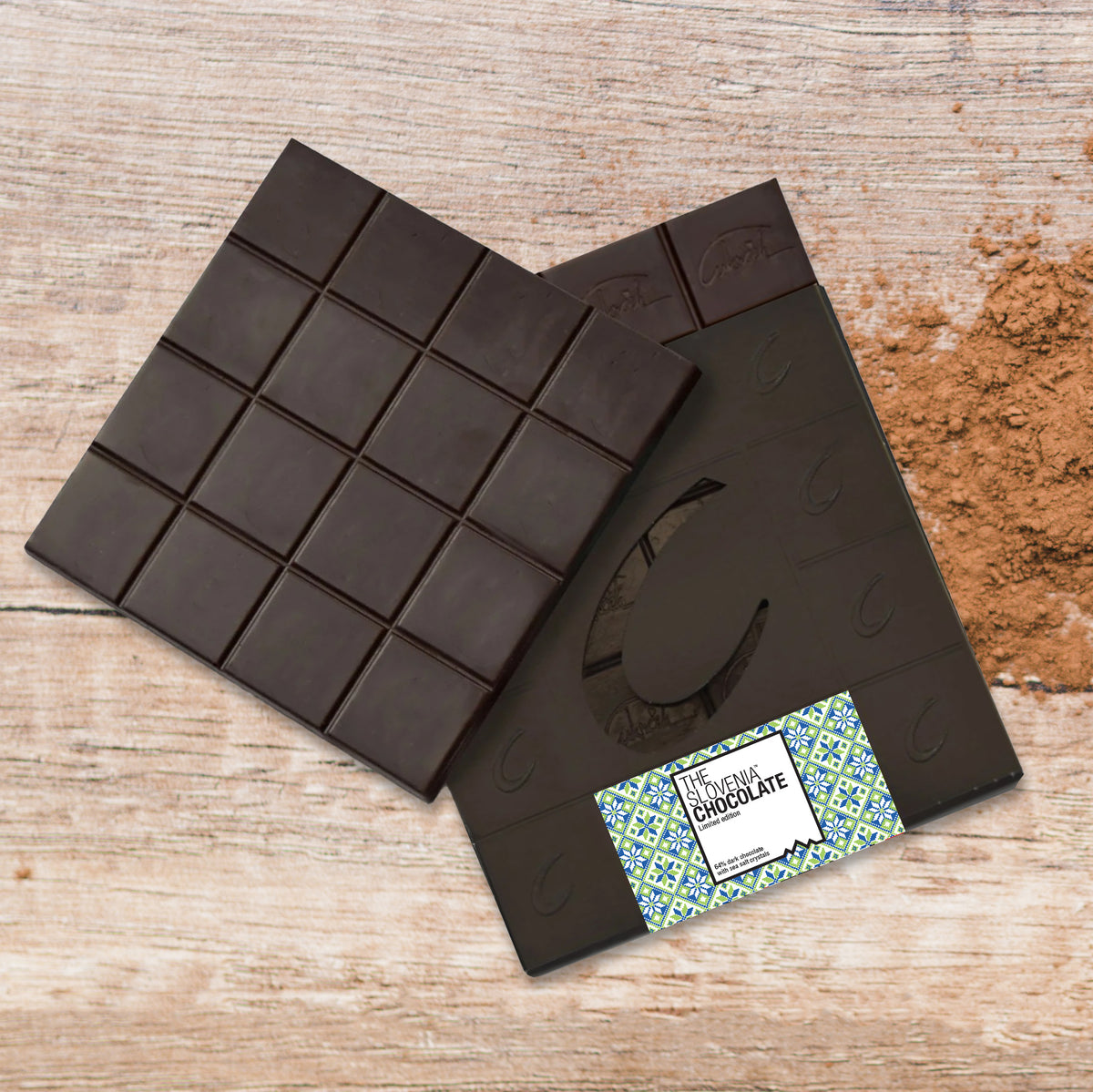 Slovenian handmade chocolate with The Slovenia salt