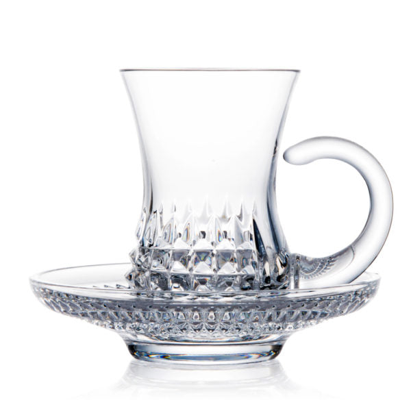 Skodelica za kavo Rogaška s podstavkom - Diamond - Set 2 kos